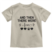 And Then There Were Four Toddler T Shirt Pregnancy Baby Announcement With Dog