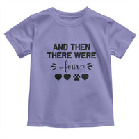 And Then There Were Four Toddler T Shirt Pregnancy Baby Announcement With Dog
