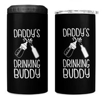 Daddy's Drinking Buddy 4 in 1 Can Cooler Tumbler Funny Baby Shower Infants Outfit Newborn Gift
