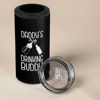 Daddy's Drinking Buddy 4 in 1 Can Cooler Tumbler Funny Baby Shower Infants Outfit Newborn Gift