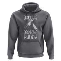 Daddy's Drinking Buddy Hoodie Funny Baby Shower Infants Outfit Newborn Gift