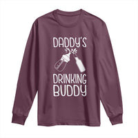 Daddy's Drinking Buddy Long Sleeve Shirt Funny Baby Shower Infants Outfit Newborn Gift