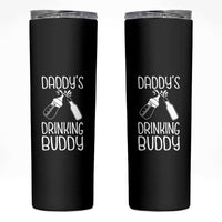 Daddy's Drinking Buddy Skinny Tumbler Funny Baby Shower Infants Outfit Newborn Gift
