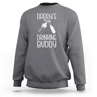 Daddy's Drinking Buddy Sweatshirt Funny Baby Shower Infants Outfit Newborn Gift