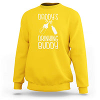 Daddy's Drinking Buddy Sweatshirt Funny Baby Shower Infants Outfit Newborn Gift