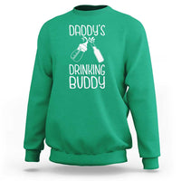 Daddy's Drinking Buddy Sweatshirt Funny Baby Shower Infants Outfit Newborn Gift
