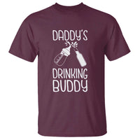 Daddy's Drinking Buddy T Shirt Funny Baby Shower Infants Outfit Newborn Gift