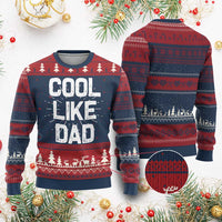 Cool Like Dad Knitted Sweatshirt Funny Newborn Gift Baby Shower - Wonder Print Shop