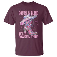 Boots and Bling Its A Cowgirl Thing T Shirt