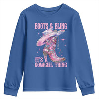 Boots and Bling Its A Cowgirl Thing Youth Sweatshirt