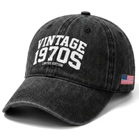 Vintage 1970s Limited Edition Washed Cotton Baseball Cap Vintage Varsity Funny Cool 1970 Theme