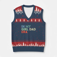 Funny In My Girl Dad Era V-Neck Knit Sweater Vest Fathers Day Presents From Daughter