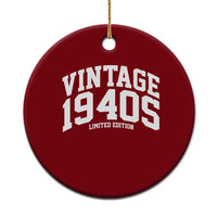 Vintage 1940s Limited Edition Ceramic Ornament Vintage Varsity Funny Cool 1940 Theme