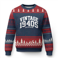 Vintage 1940s Limited Edition Ugly Christmas Sweater Vintage Varsity Funny Cool 1940 Theme
