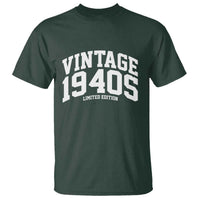 Vintage 1940s Limited Edition T Shirt Vintage Varsity Funny Cool 1940 Theme