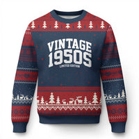 Vintage 1950s Limited Edition Ugly Christmas Sweater Vintage Varsity Funny Cool 1950 Theme
