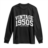Vintage 1950s Limited Edition Long Sleeve Shirt Vintage Varsity Funny Cool 1950 Theme