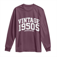 Vintage 1950s Limited Edition Long Sleeve Shirt Vintage Varsity Funny Cool 1950 Theme