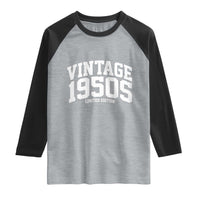 Vintage 1950s Limited Edition Raglan Shirt Vintage Varsity Funny Cool 1950 Theme