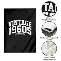 Vintage 1960s Limited Edition Garden Flag Vintage Varsity Funny Cool 1960 Theme