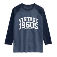 Vintage 1960s Limited Edition Raglan Shirt Vintage Varsity Funny Cool 1960 Theme