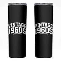 Vintage 1960s Limited Edition Skinny Tumbler Vintage Varsity Funny Cool 1960 Theme