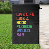 Retro Live Like Book In Florida LGBTQ Subtle Pride Garden Flag Rainbow LGBTQIA Pride - Wonder Print Shop