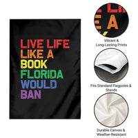 Retro Live Like Book In Florida LGBTQ Subtle Pride Garden Flag Rainbow LGBTQIA Pride - Wonder Print Shop