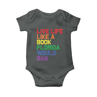 Retro Live Like Book In Florida LGBTQ Subtle Pride Baby Onesie Rainbow LGBTQIA Pride - Wonder Print Shop