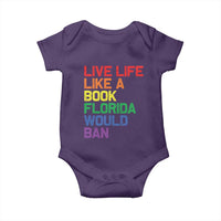 Retro Live Like Book In Florida LGBTQ Subtle Pride Baby Onesie Rainbow LGBTQIA Pride - Wonder Print Shop