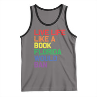 Retro Live Like Book In Florida LGBTQ Subtle Pride Tank Top Rainbow LGBTQIA Pride - Wonder Print Shop