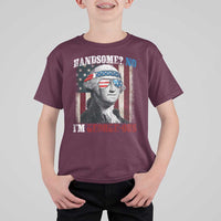 Funny 4th Of July T Shirt For Kid George Washington Handsome No Georgeous - Wonder Print Shop