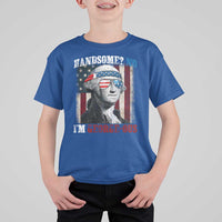Funny 4th Of July T Shirt For Kid George Washington Handsome No Georgeous - Wonder Print Shop