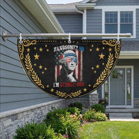 Funny 4th Of July Patriotic Fan Flag George Washington Handsome No Georgeous