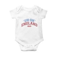 Funny 4th of July Baby Onesie Uh Oh England 1776 - Wonder Print Shop