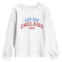 Funny 4th of July Youth Sweatshirt Uh Oh England 1776 - Wonder Print Shop