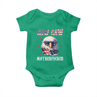 Bald Eagle Patriotic Baby Onesie Caw Caw Motherfucker American Flag - Wonder Print Shop