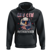 Bald Eagle Patriotic Hoodie Caw Caw Motherfucker American Flag - Wonder Print Shop