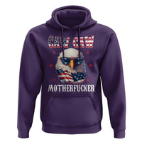Bald Eagle Patriotic Hoodie Caw Caw Motherfucker American Flag - Wonder Print Shop