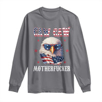 Bald Eagle Patriotic Long Sleeve Shirt Caw Caw Motherfucker American Flag - Wonder Print Shop