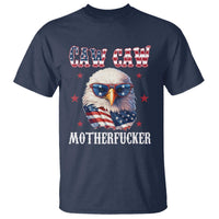 Bald Eagle Patriotic T Shirt Caw Caw Motherfucker American Flag - Wonder Print Shop