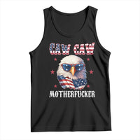 Bald Eagle Patriotic Tank Top Caw Caw Motherfucker American Flag - Wonder Print Shop