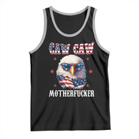 Bald Eagle Patriotic Tank Top Caw Caw Motherfucker American Flag - Wonder Print Shop