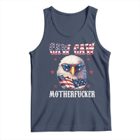 Bald Eagle Patriotic Tank Top Caw Caw Motherfucker American Flag - Wonder Print Shop