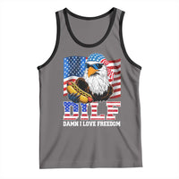 Funny Patriotic 4th Of July Tank Top Eagle DILF Damn I Love Freedom - Wonder Print Shop