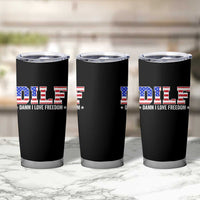 Funny Patriotic 4th Of July Tumbler Cup DILF Damn I Love Freedom American Flag - Wonder Print Shop