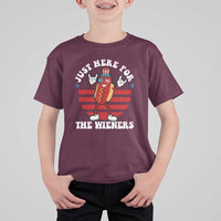 Funny 4th Of July T Shirt For Kid I'm Just Here for The Wieners Hot Dog - Wonder Print Shop