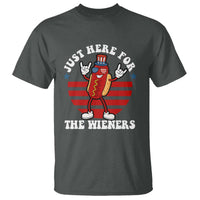 Funny 4th Of July T Shirt I'm Just Here for The Wieners Hot Dog - Wonder Print Shop