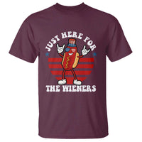 Funny 4th Of July T Shirt I'm Just Here for The Wieners Hot Dog - Wonder Print Shop