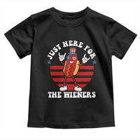 Funny 4th Of July Toddler T Shirt I'm Just Here for The Wieners Hot Dog - Wonder Print Shop